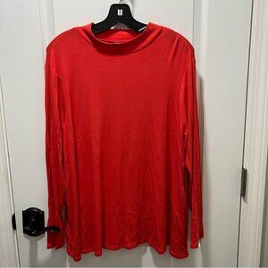Long Sleeve Luxe Mock Neck Top Size XL